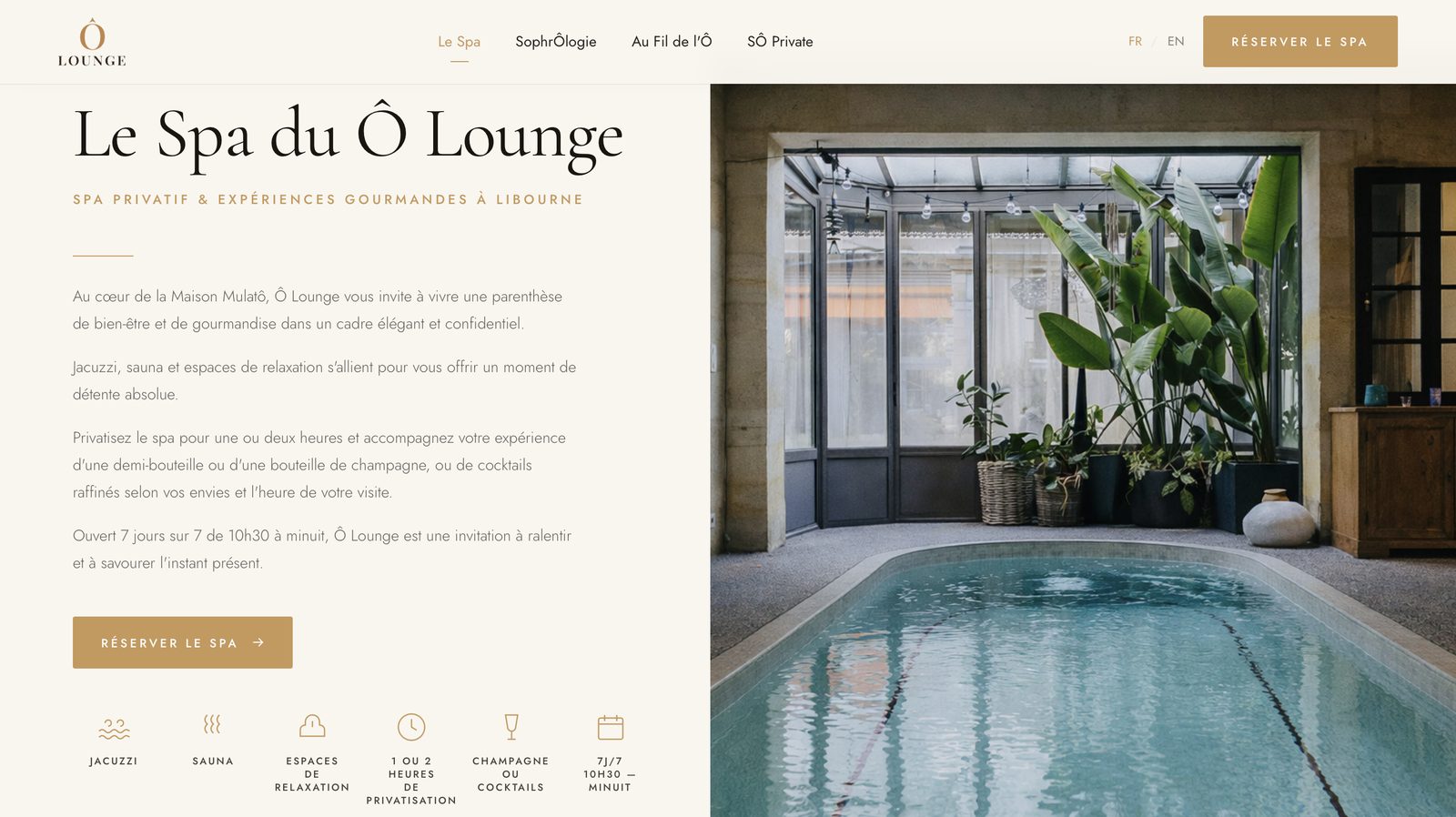 Aperçu du site Ô Lounge